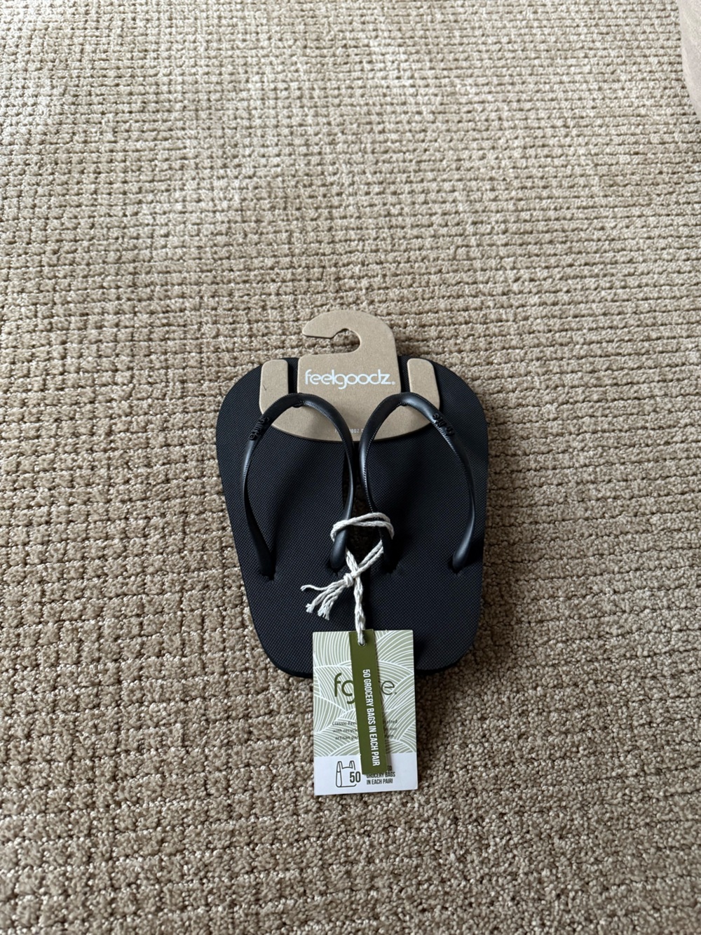 feelgoodz Black Flip Flop Sandals